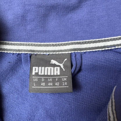 Blue Puma Zip Up Hoodie - L