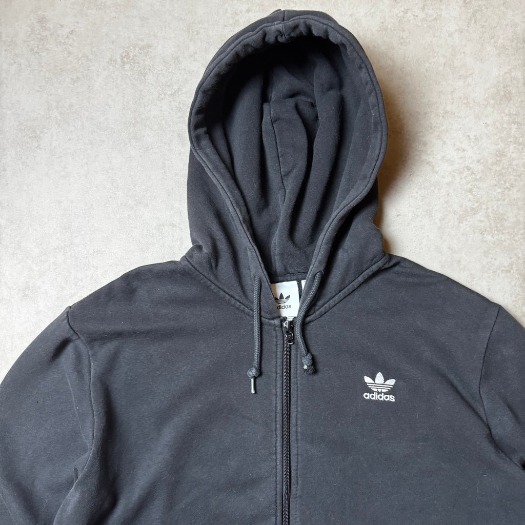 Black Adidas Zip Up Hoodie - M