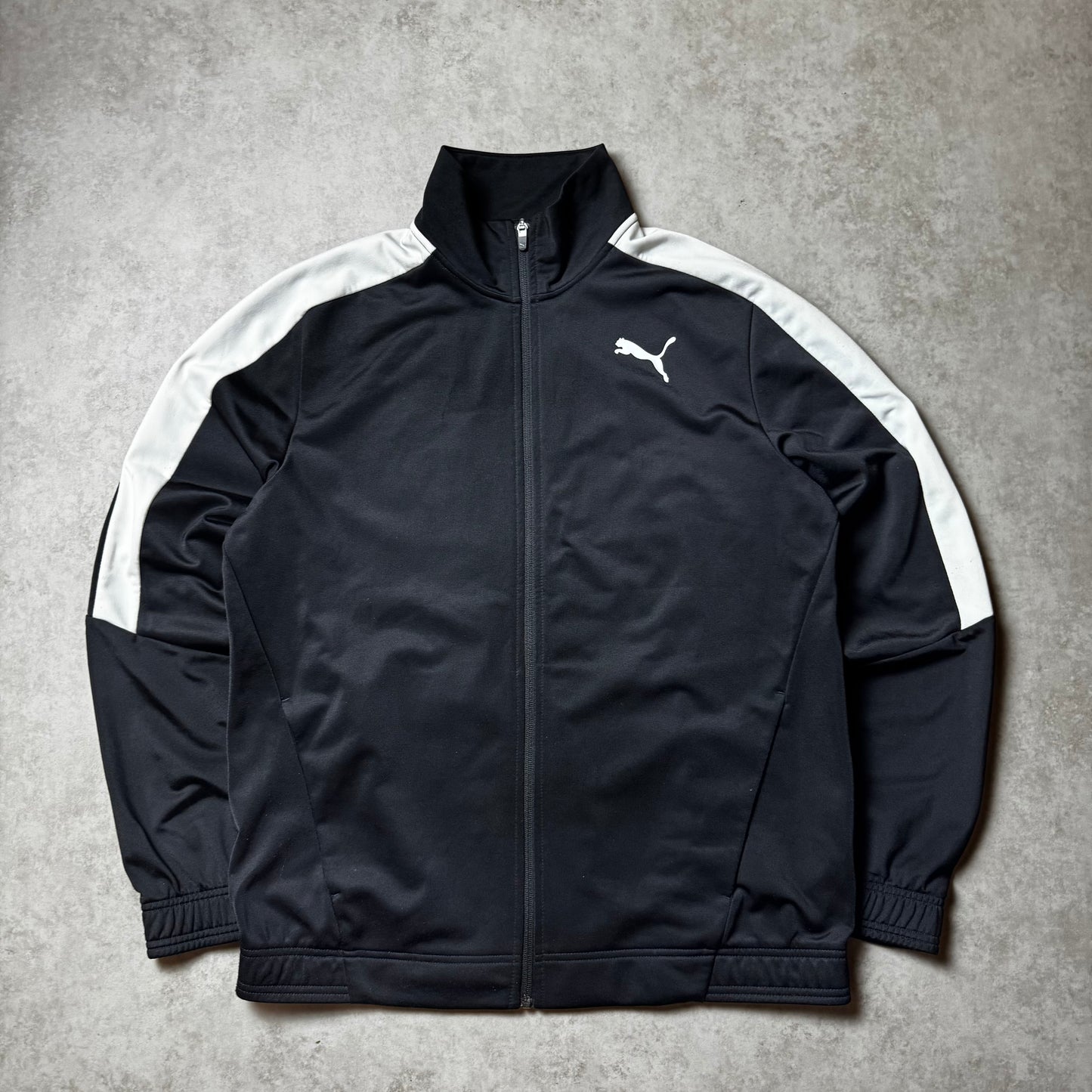 Black Zip Up Puma Hoodie - L