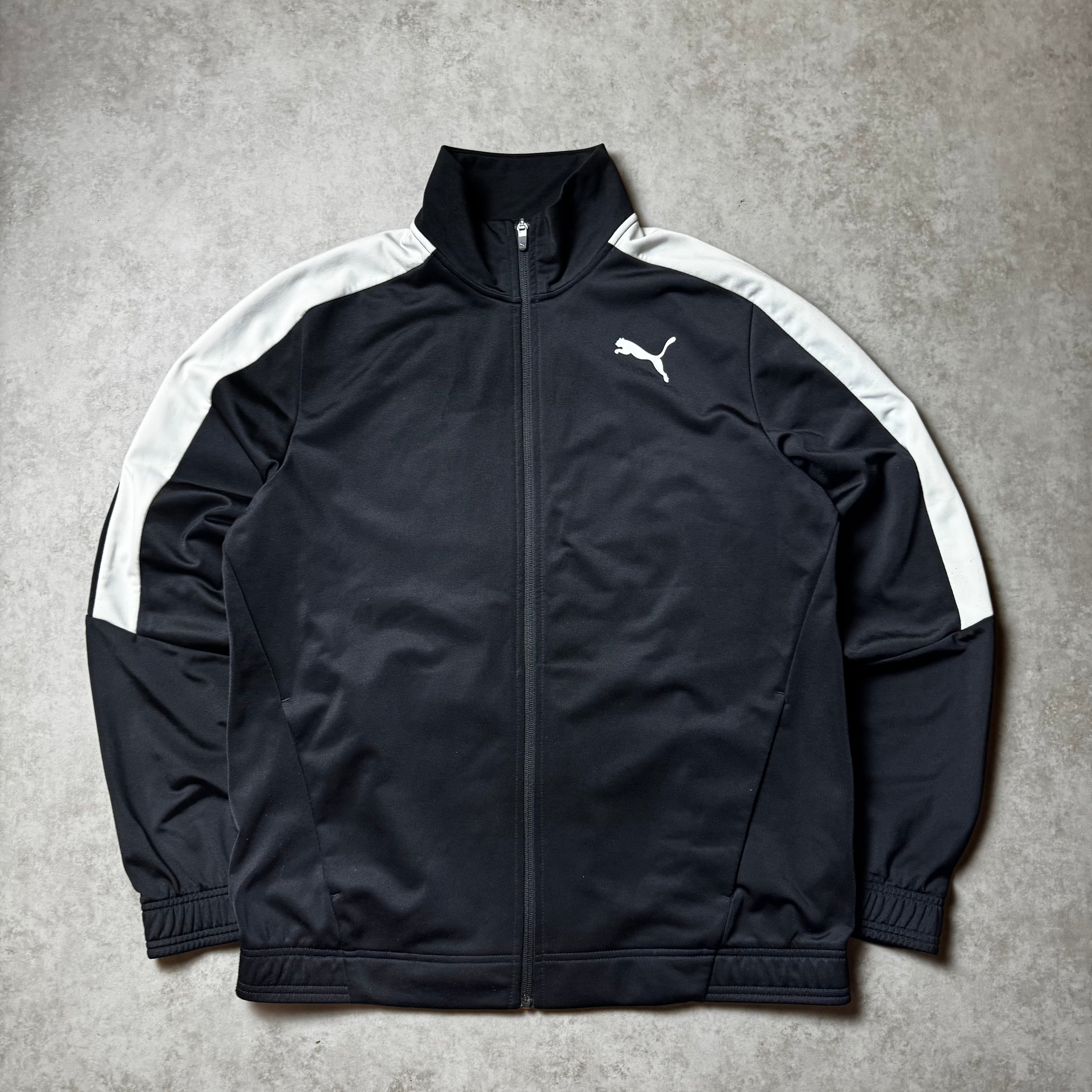 Black Zip Up Puma Hoodie - L