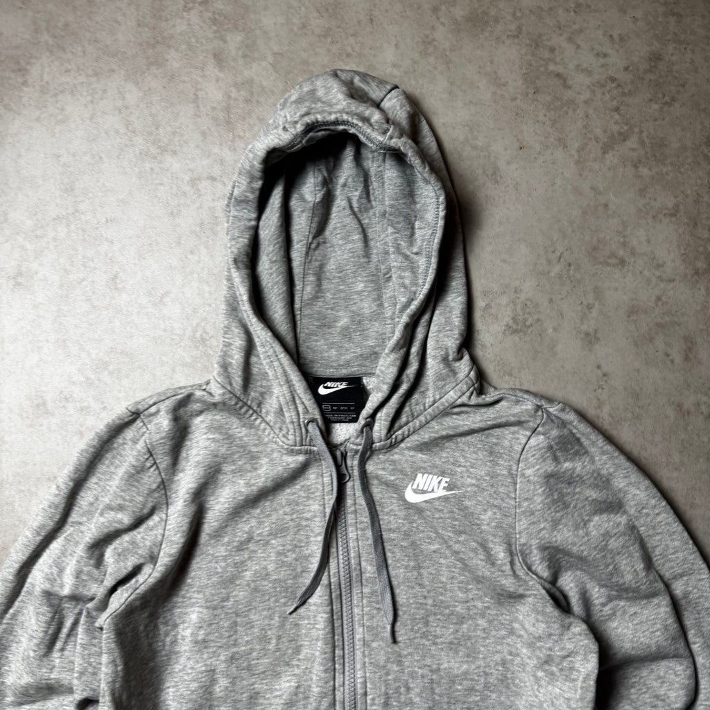Gray Nike Zip Up Hoodie - XS