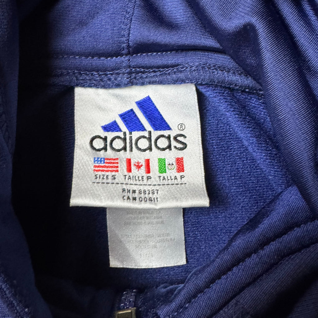 Blue Adidas Zip Up Hoodie - S