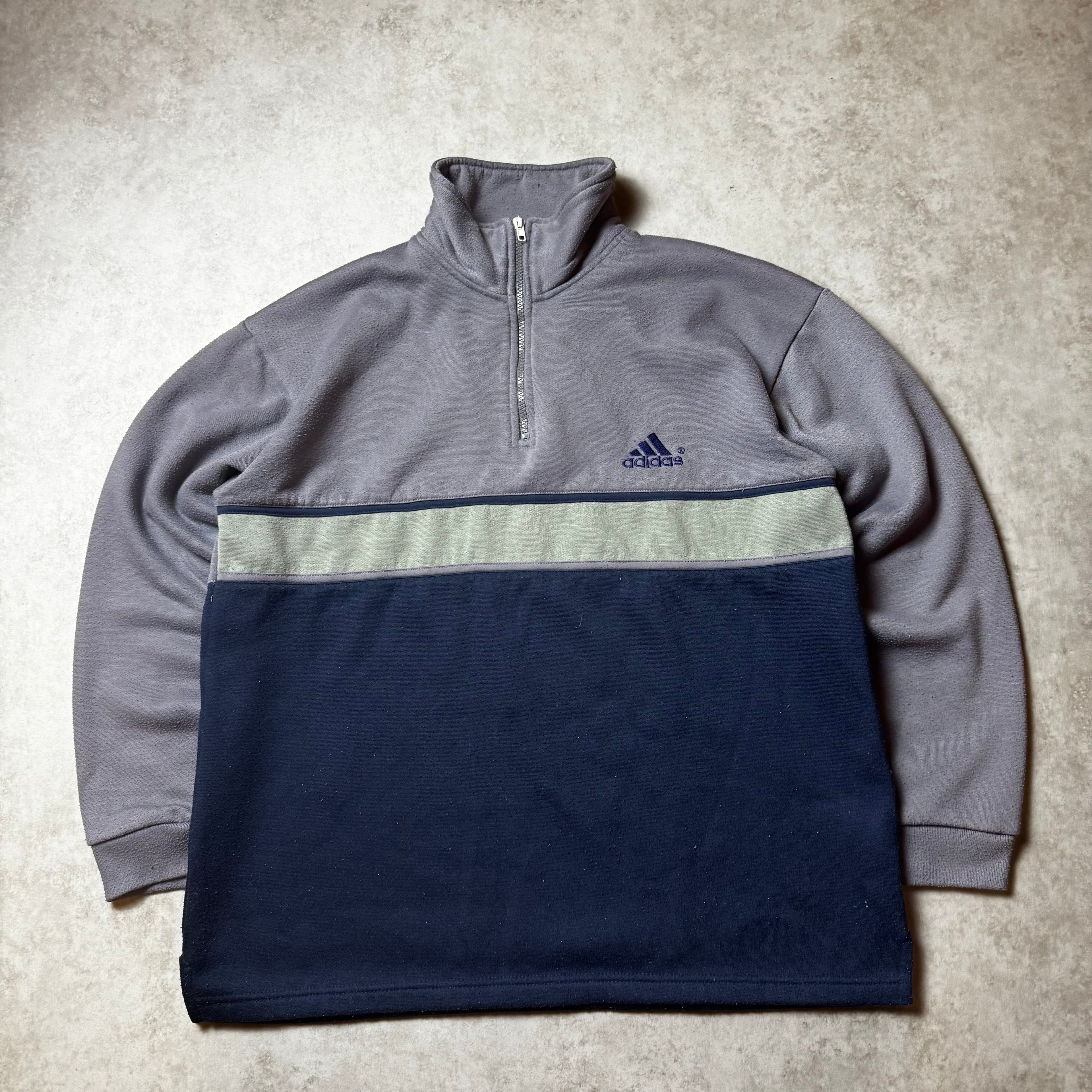 Gray Adidas Quarter Zip - M