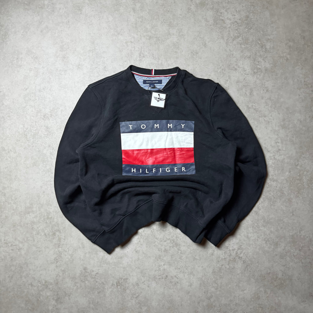 Black Tommy Hilfiger Print Sweatshirt - Size S