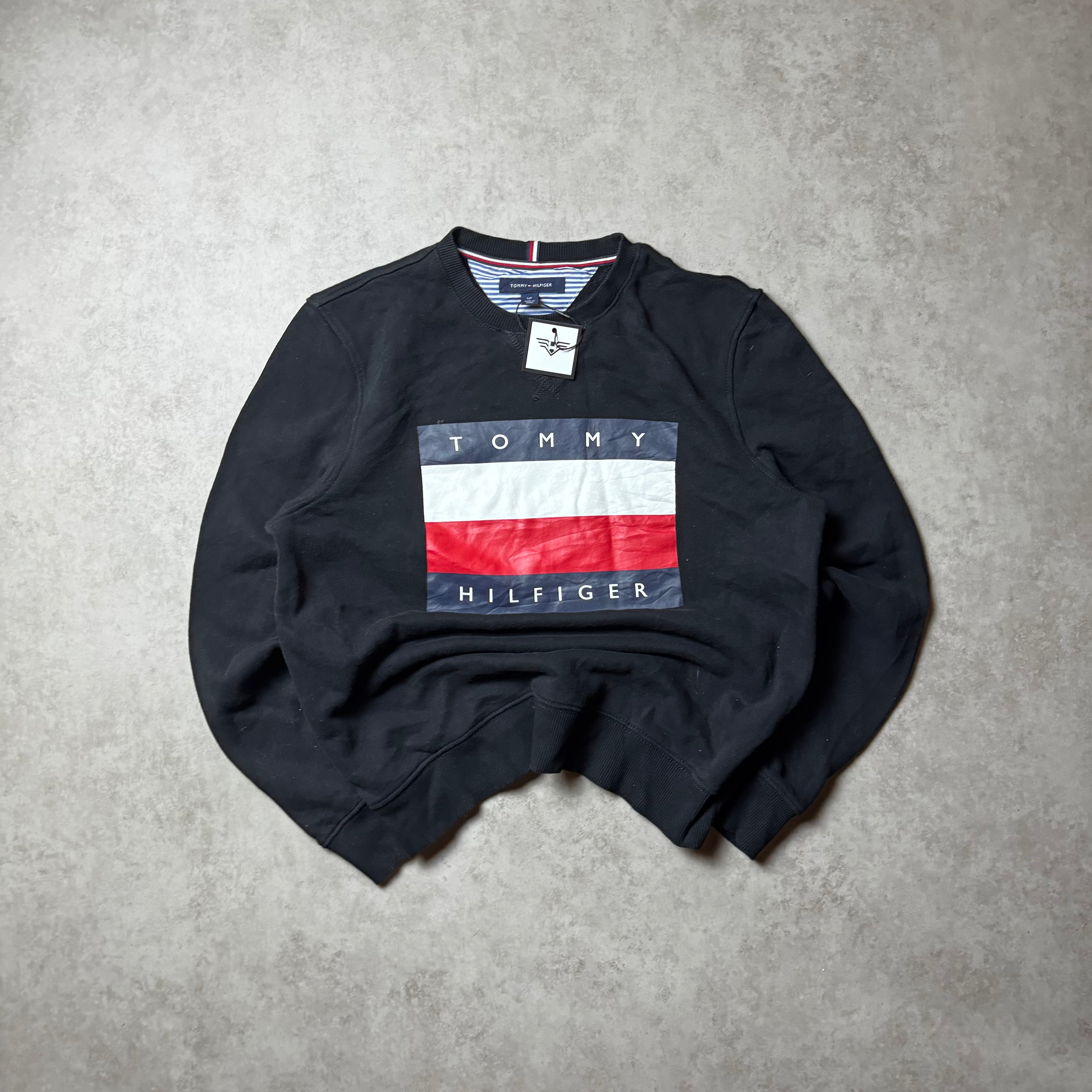 Black Tommy Hilfiger Print Sweatshirt - Size S