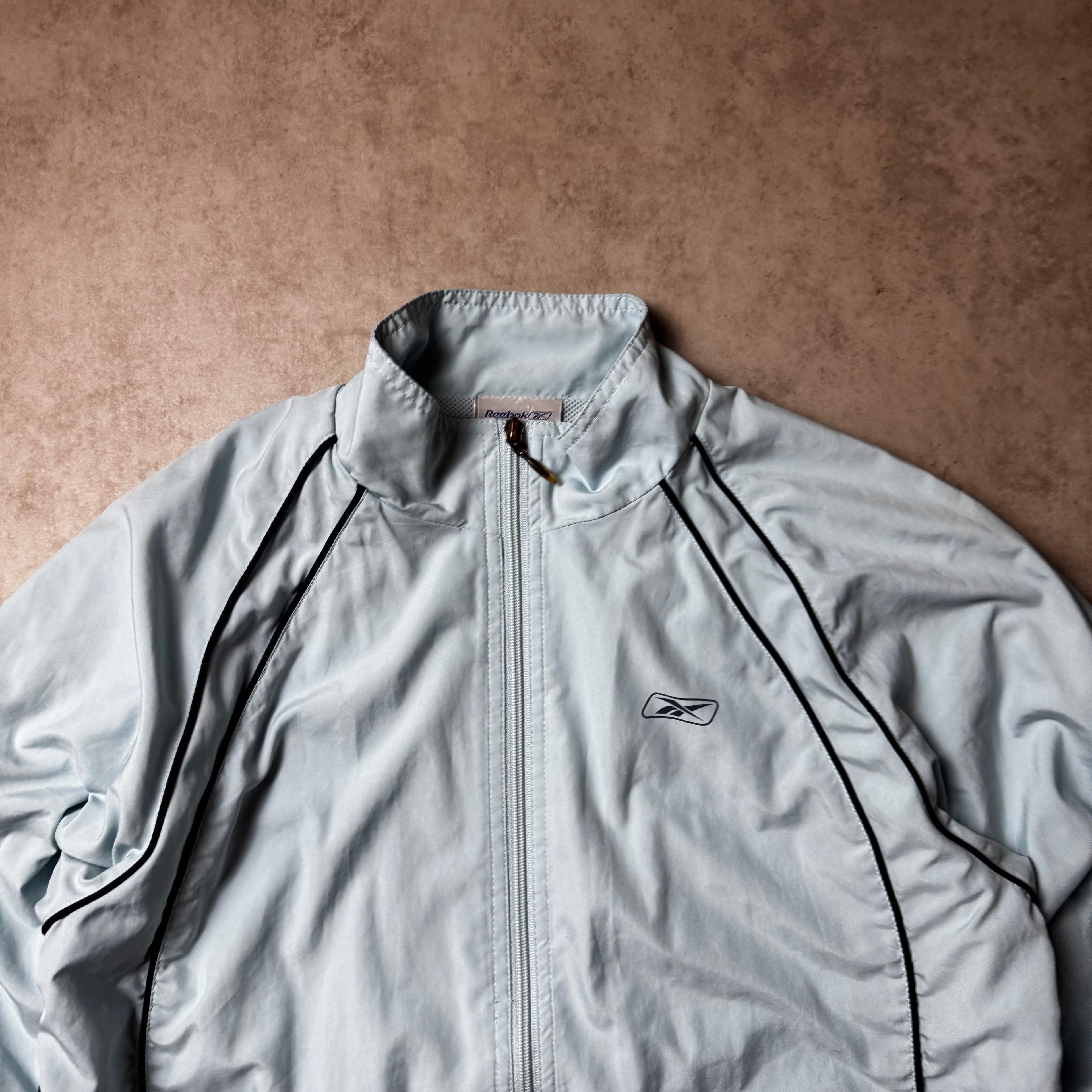 Light Blue Vintage Reebok Windbreaker - L (S)