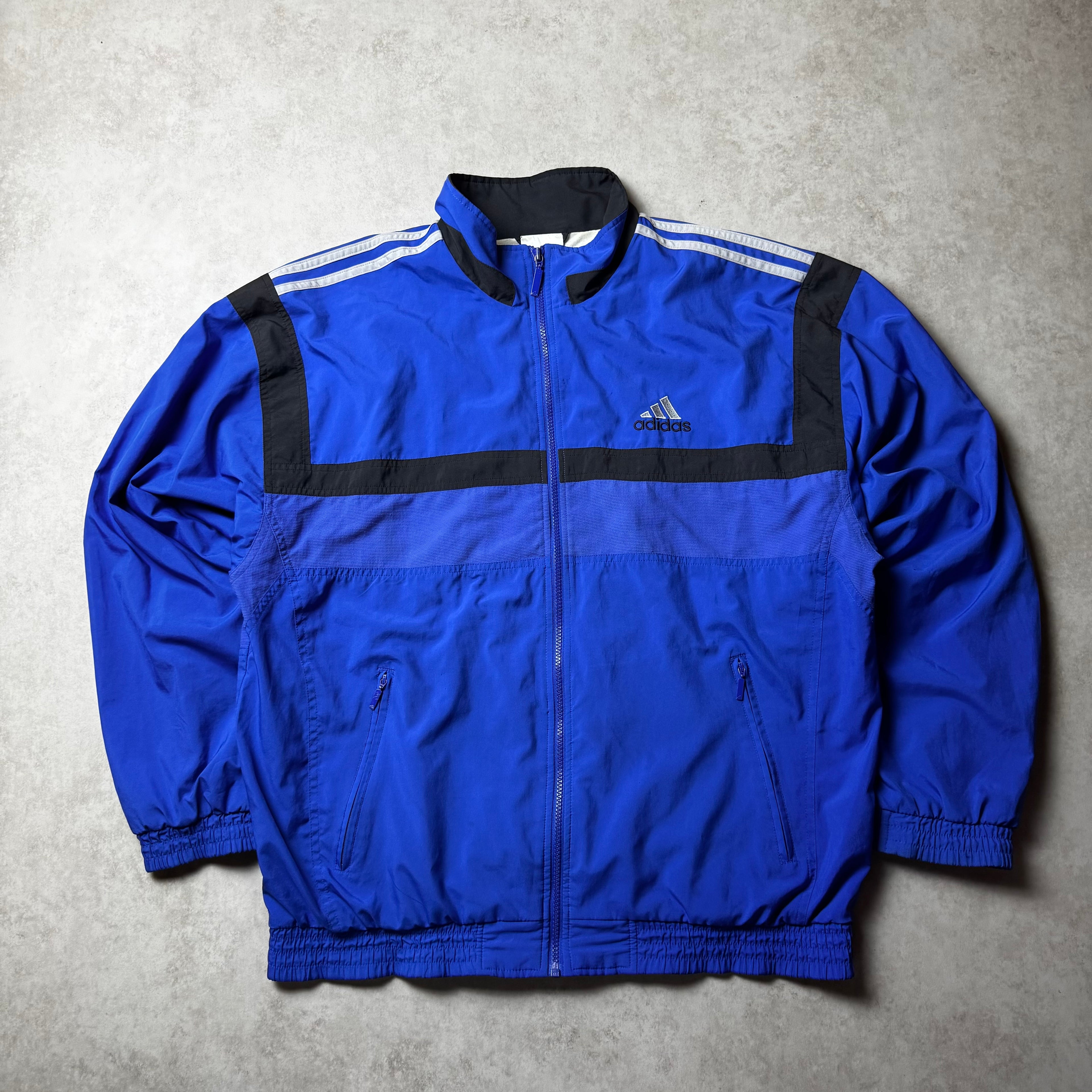 Blue Adidas Vintage Windbreaker - L