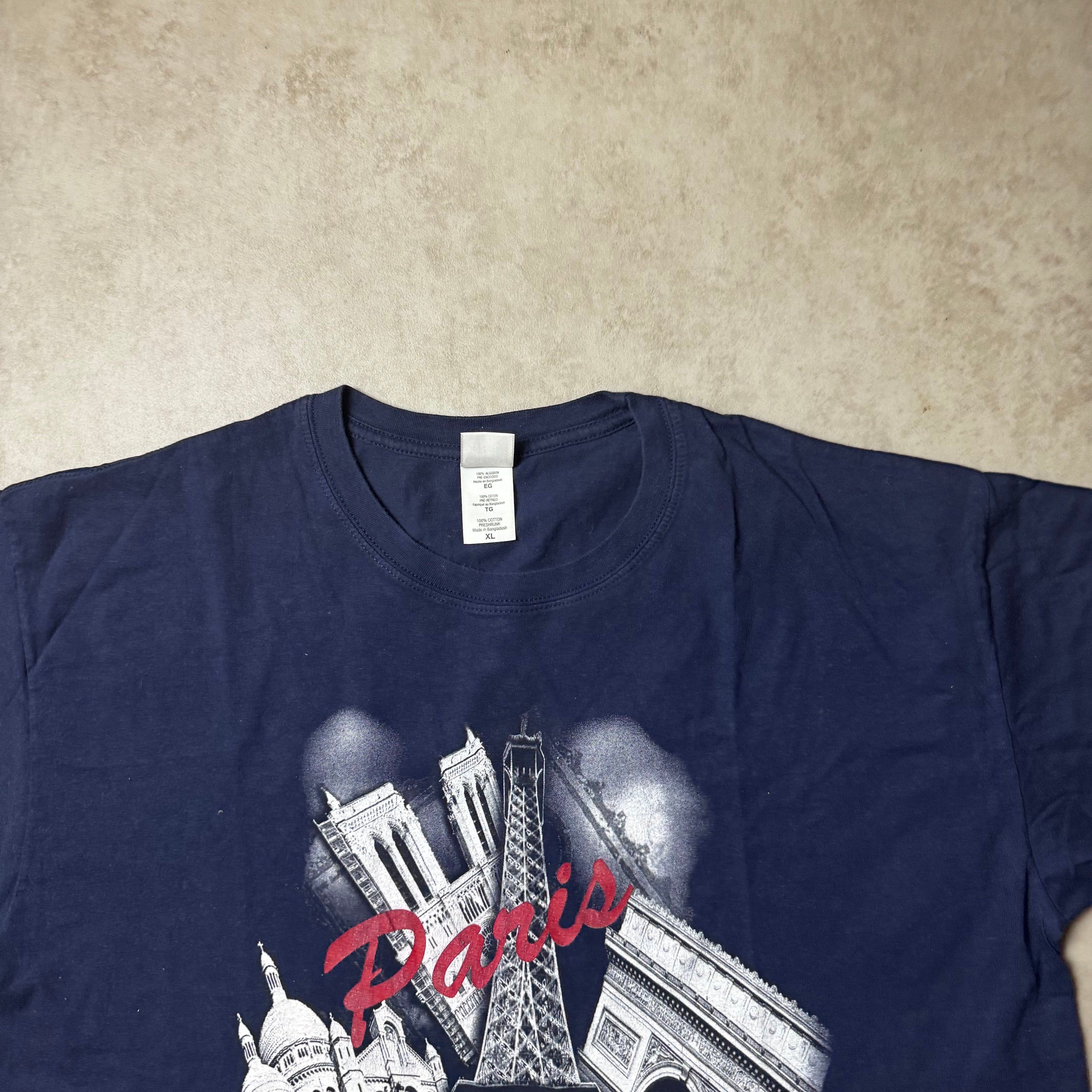 Paris Navy Graphic Tee - XL