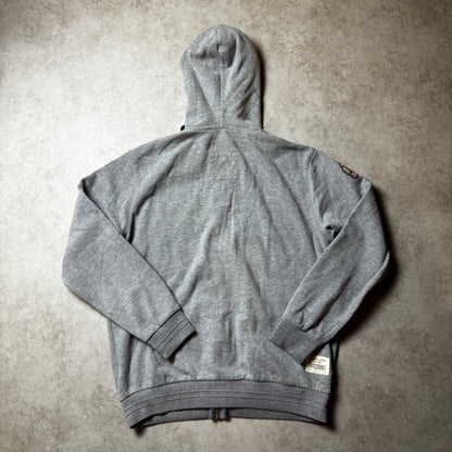 Gray Timeout Vintage Zip Up Hoodie - M