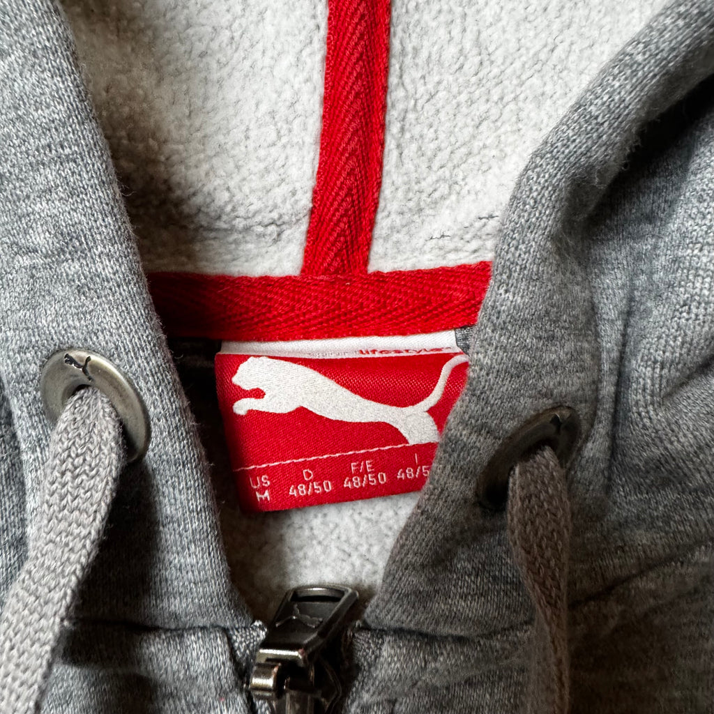 Gray Puma Zip Up Hoodie - M
