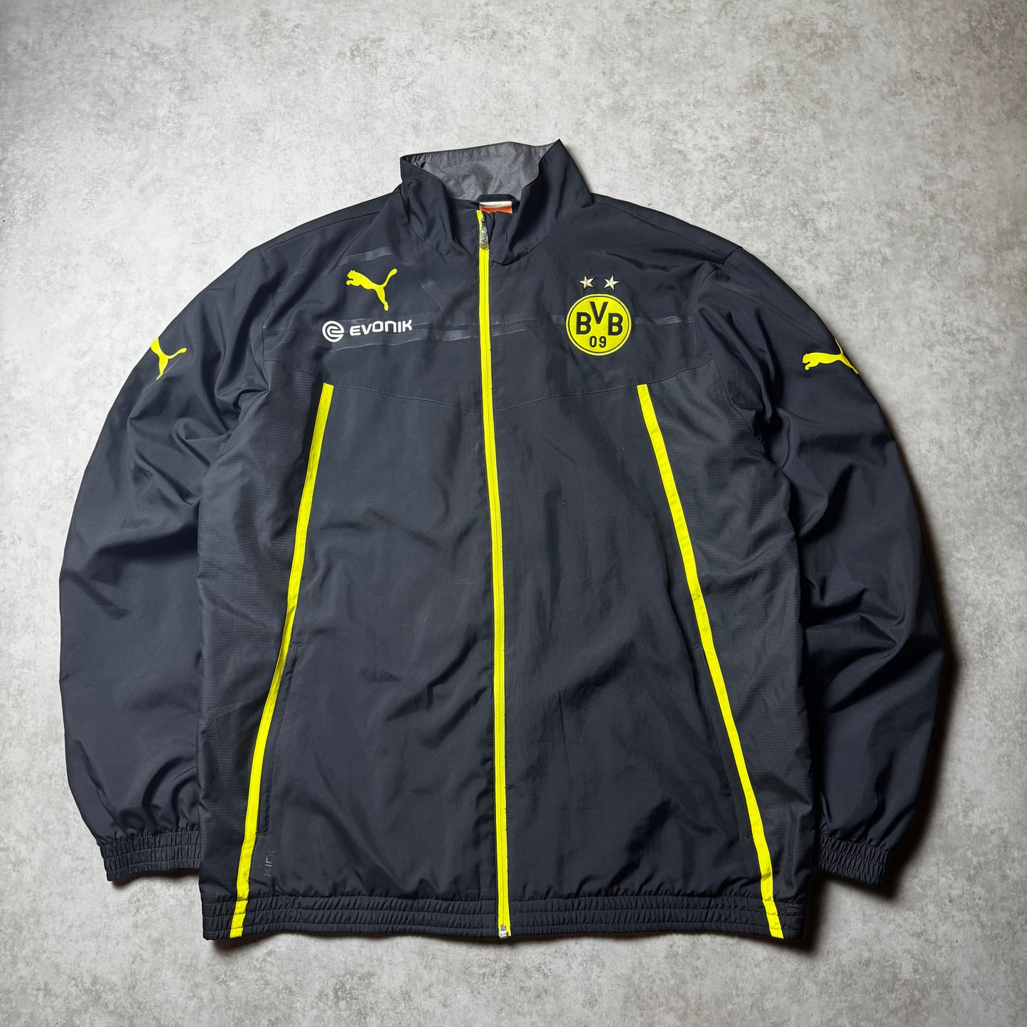 Black Borussia Dortmund Puma Vintage Windbreaker - XL