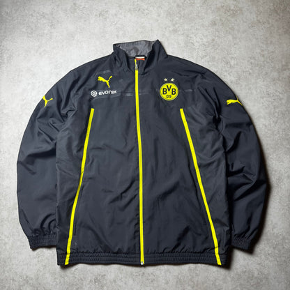 Black Borussia Dortmund Puma Vintage Windbreaker - XL