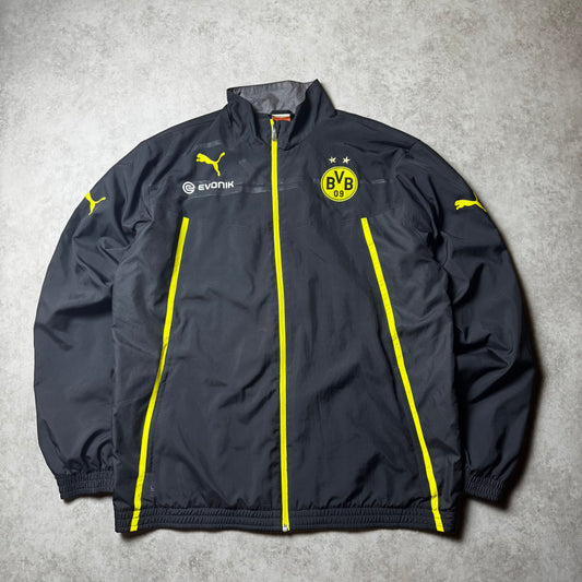 Black Borussia Dortmund Puma Vintage Windbreaker - XL