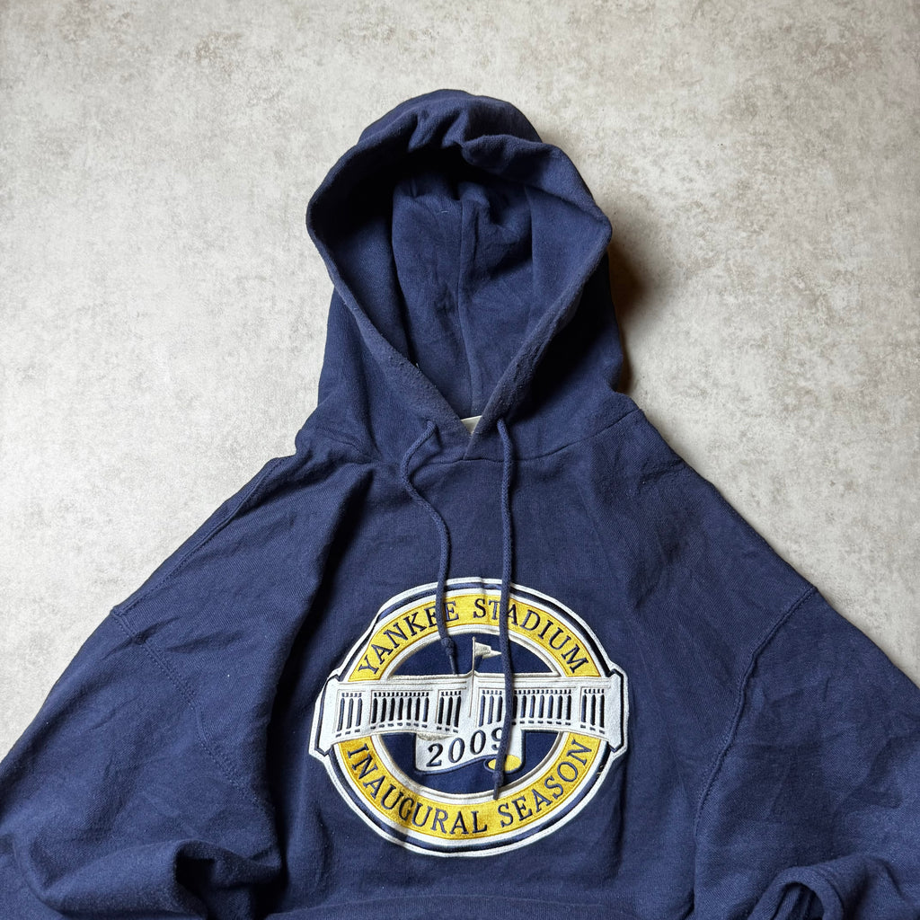 Dark Blue Yankee Stadium Graphic Hoodie - Size L