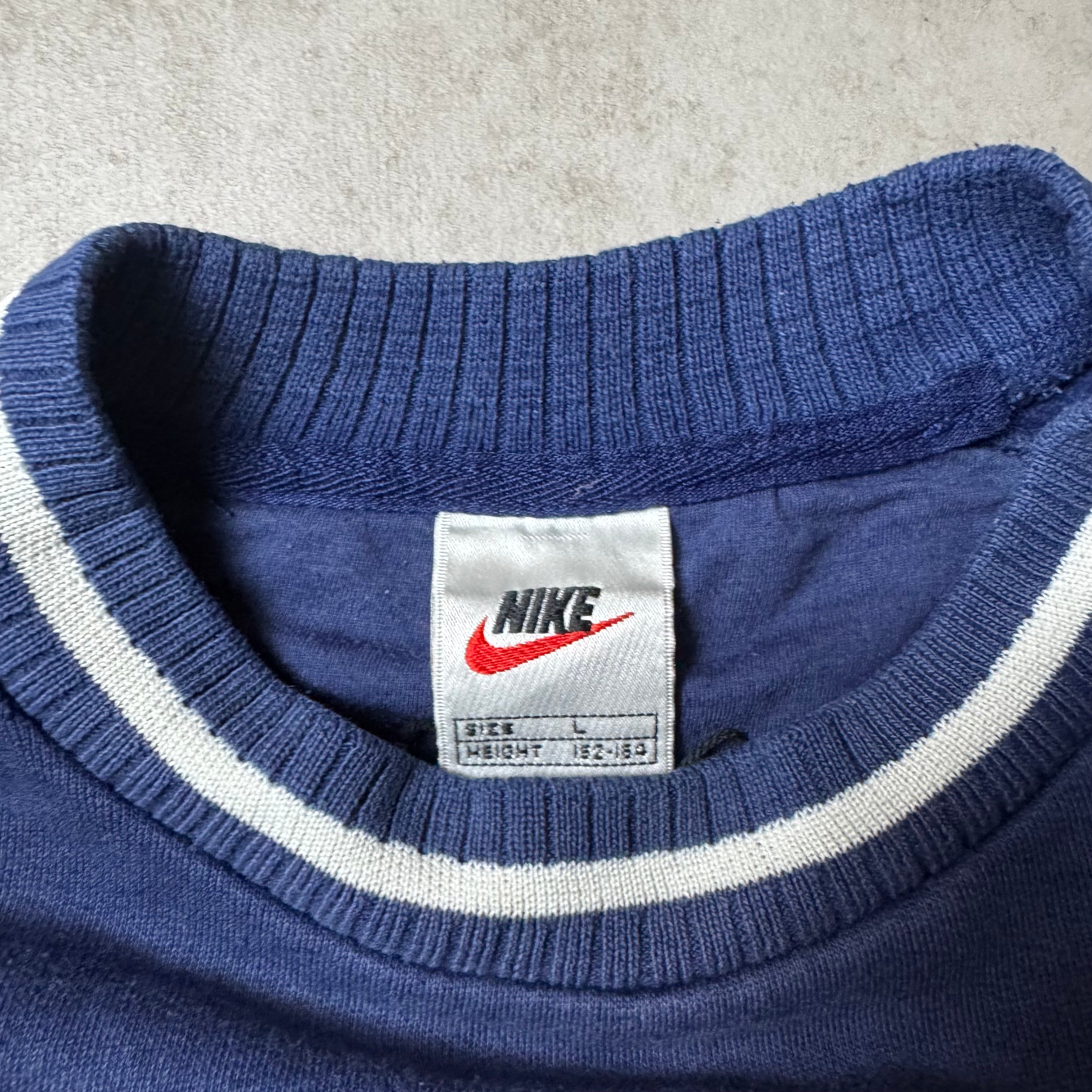 Navy Nike Spellout Sweatshirt - XXS