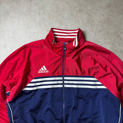 Navy Adidas Vintage Zip Up Hoodie - M