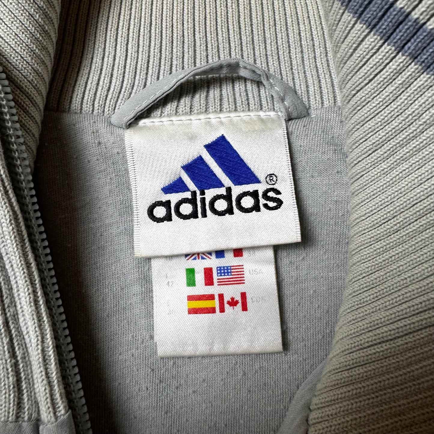 Gray Vintage Adidas Windbreaker - M
