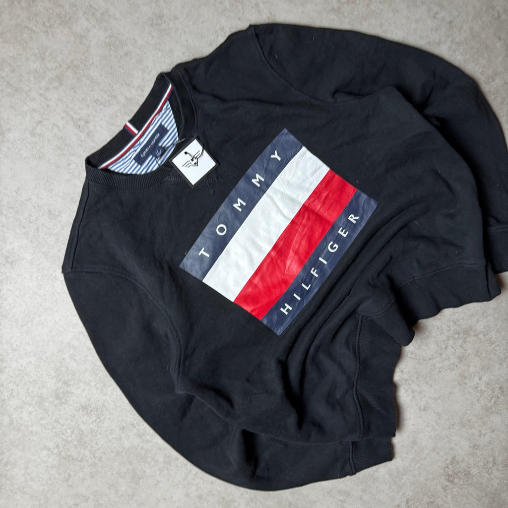 Black Tommy Hilfiger Print Sweatshirt - Size S