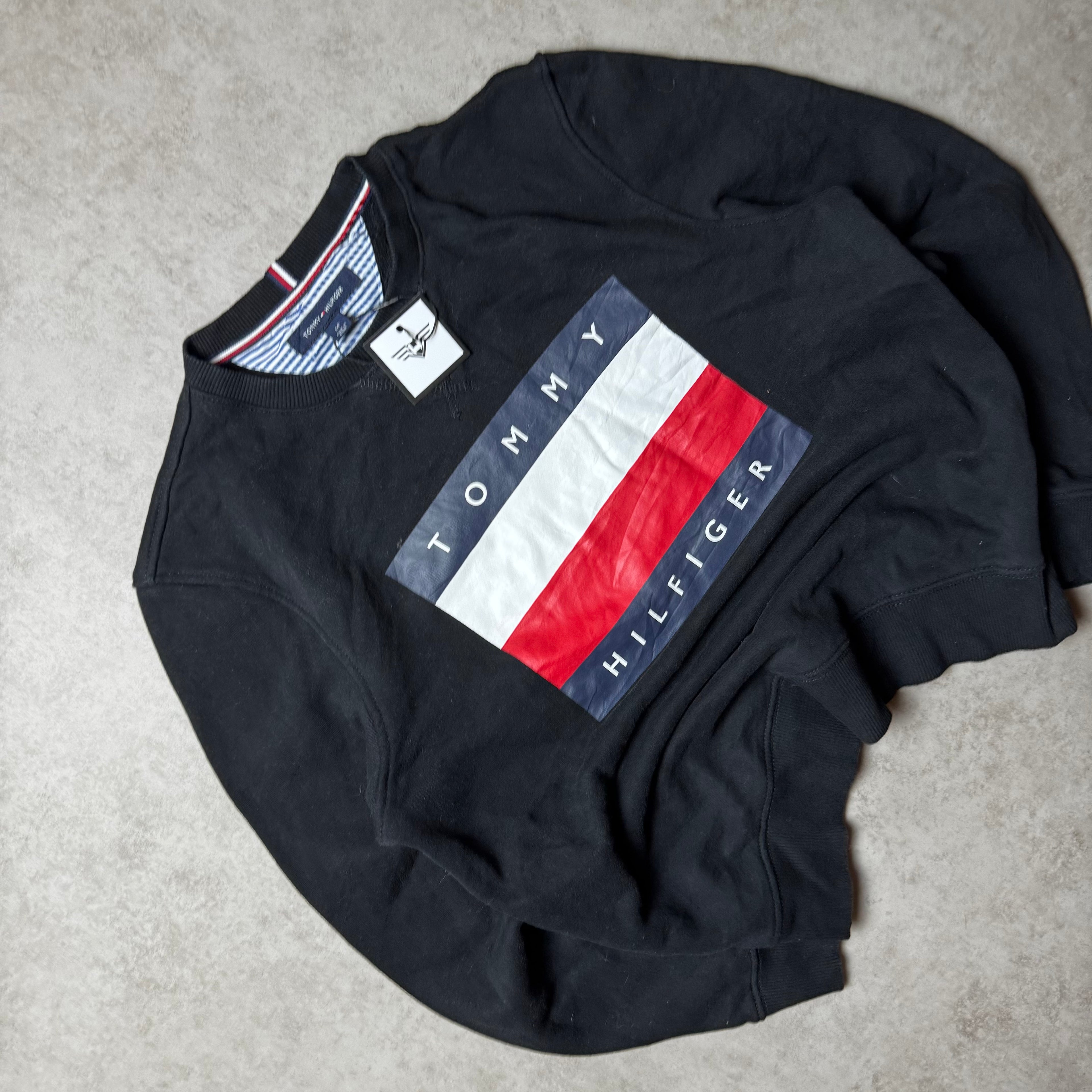 Black Tommy Hilfiger Print Sweatshirt - Size S