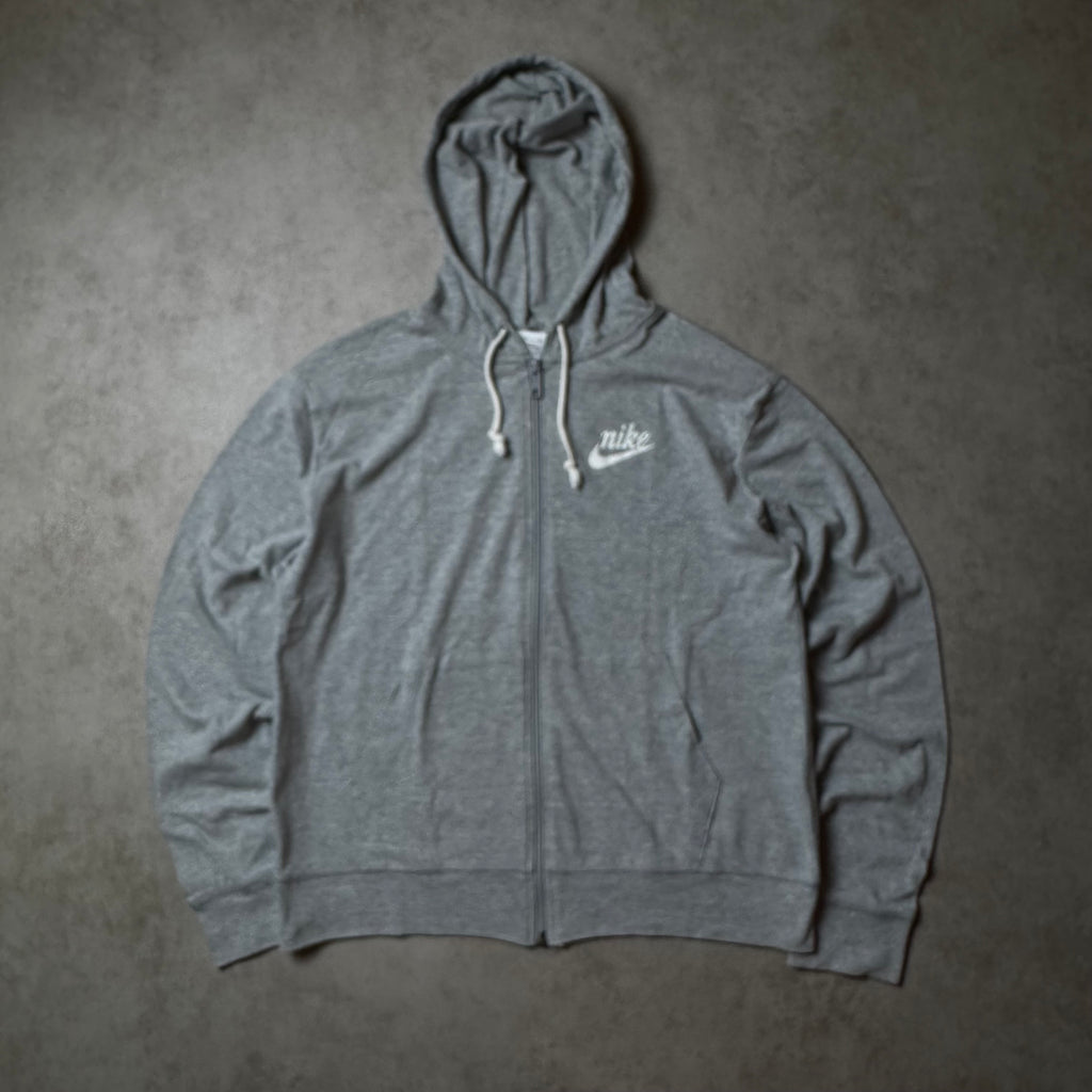Gray Nike Zip Up Hoodie - S