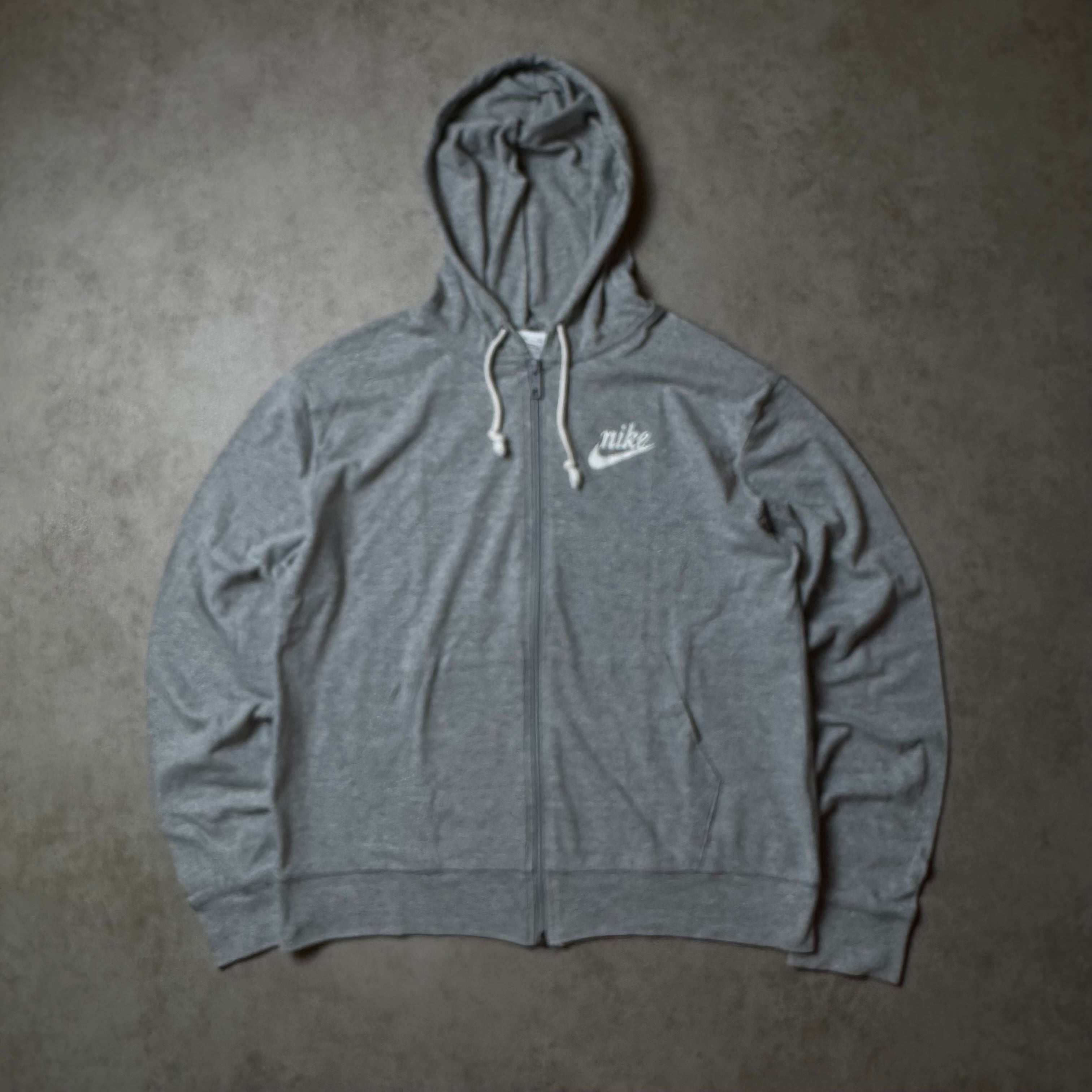 Gray Nike Zip Up Hoodie - S