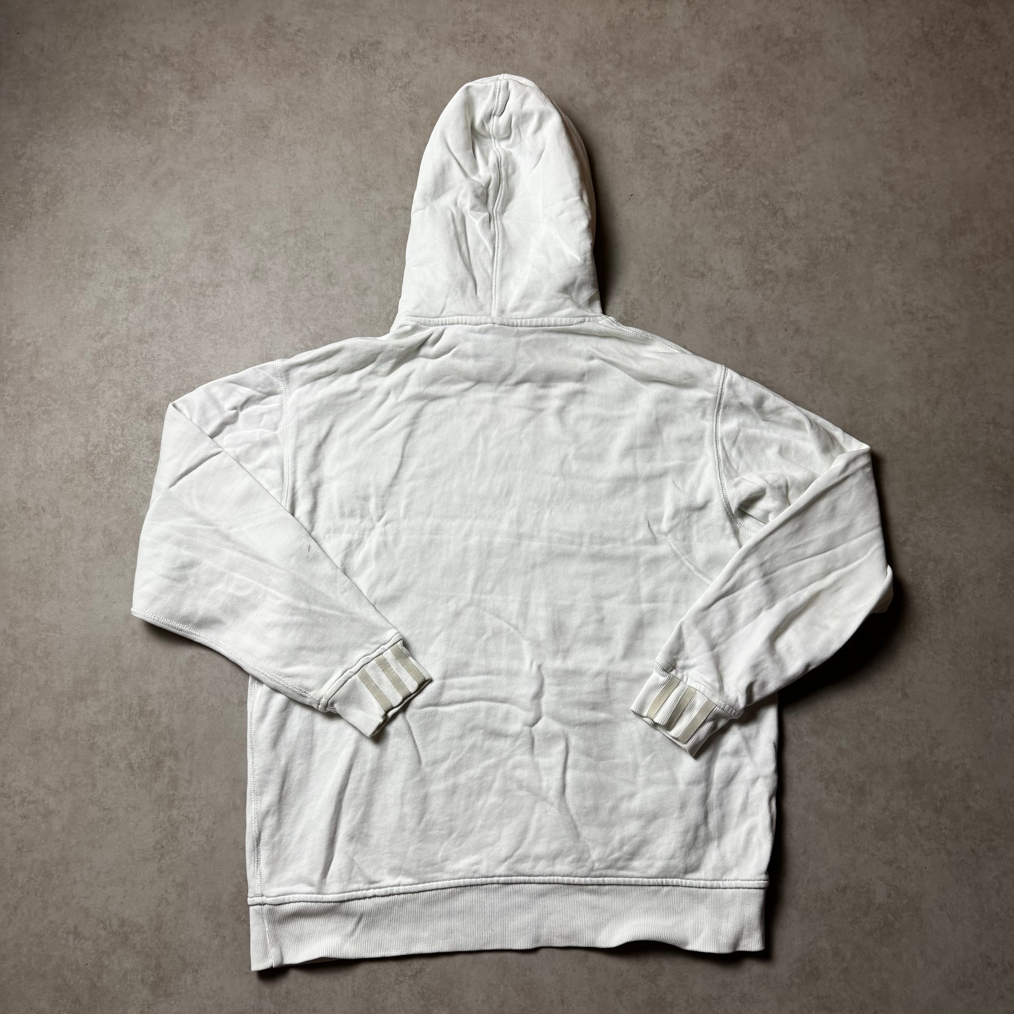 White Adidas Graphic Hoodie - M