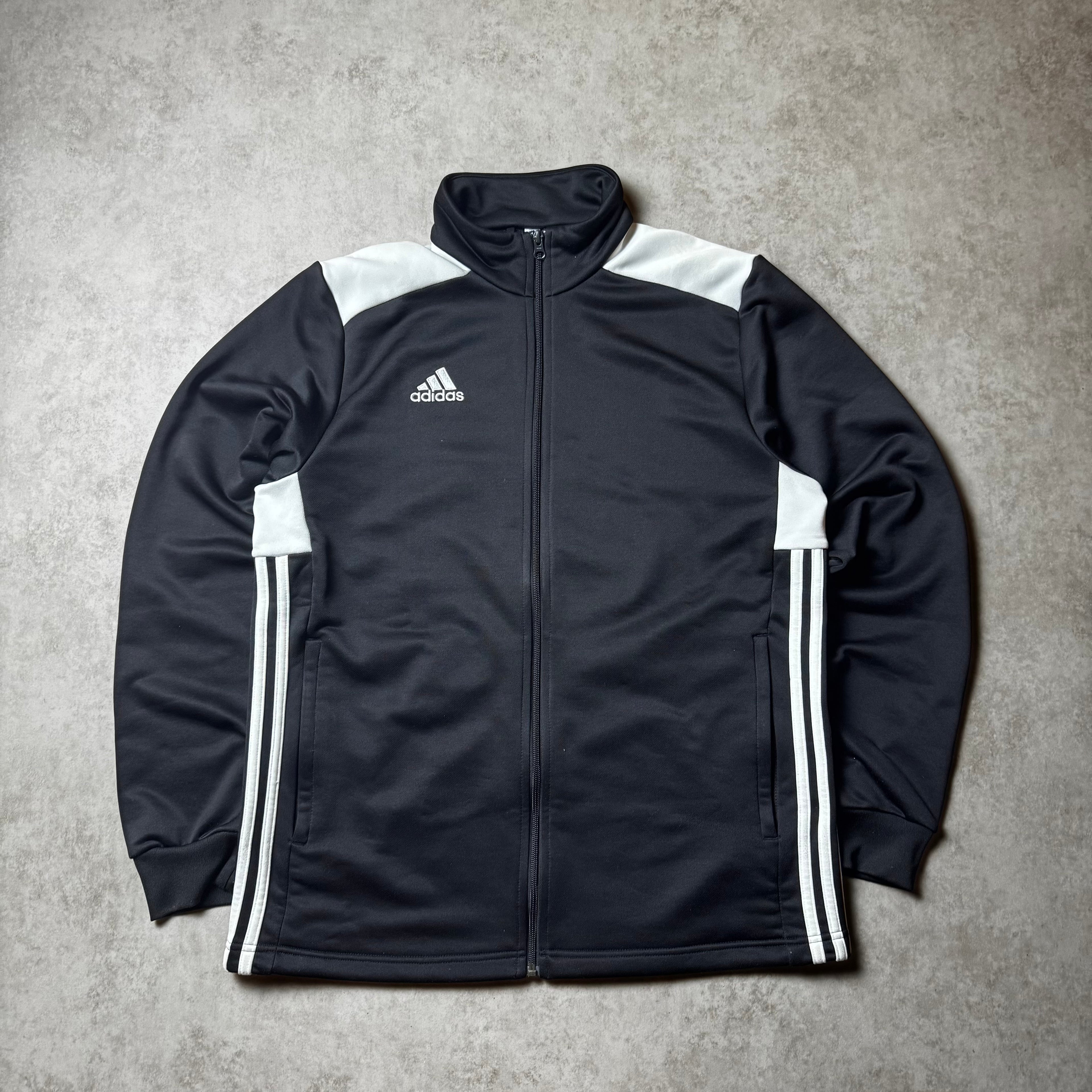 Black Adidas Zip Up Hoodie - L