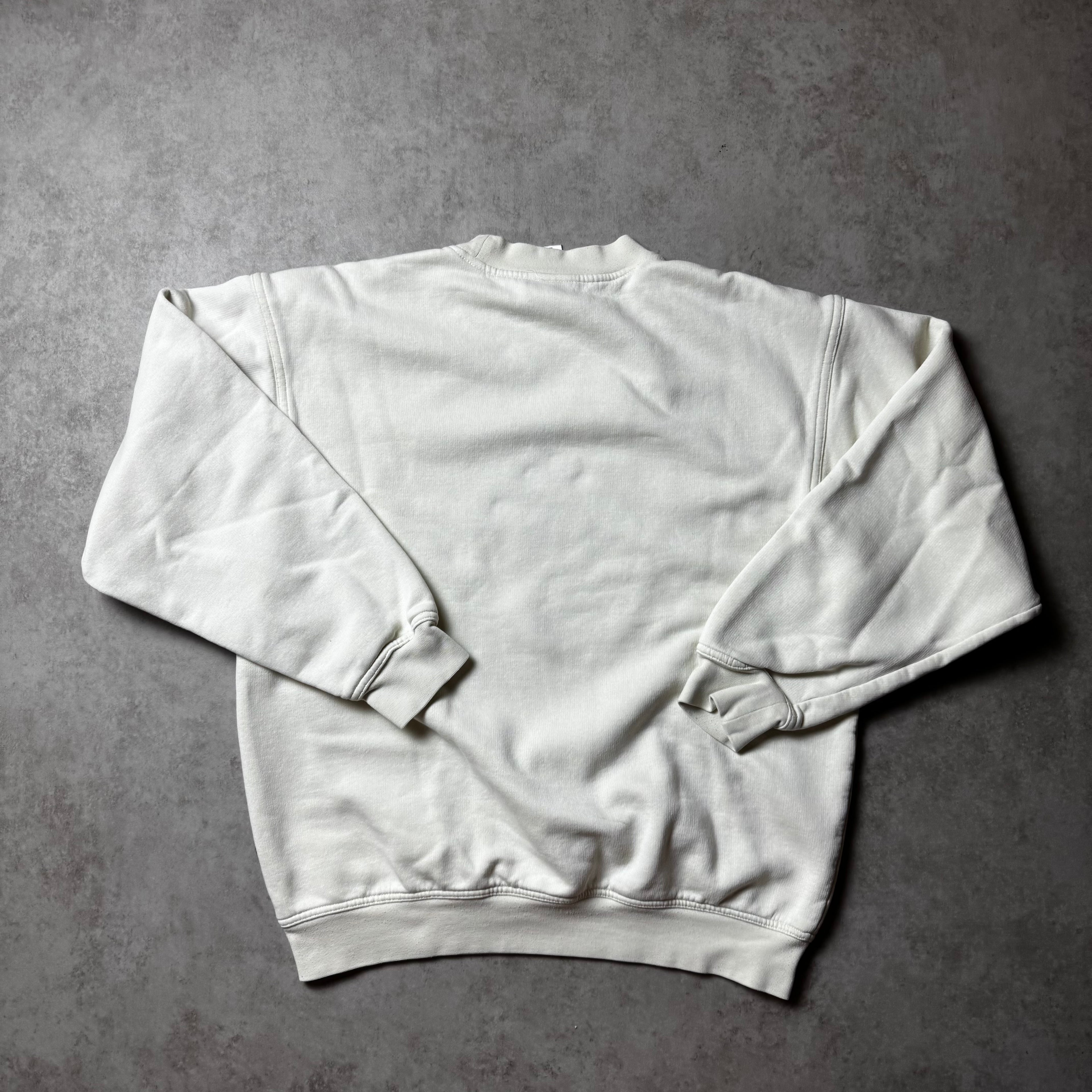 White Vintage Adidas Sweatshirt - S