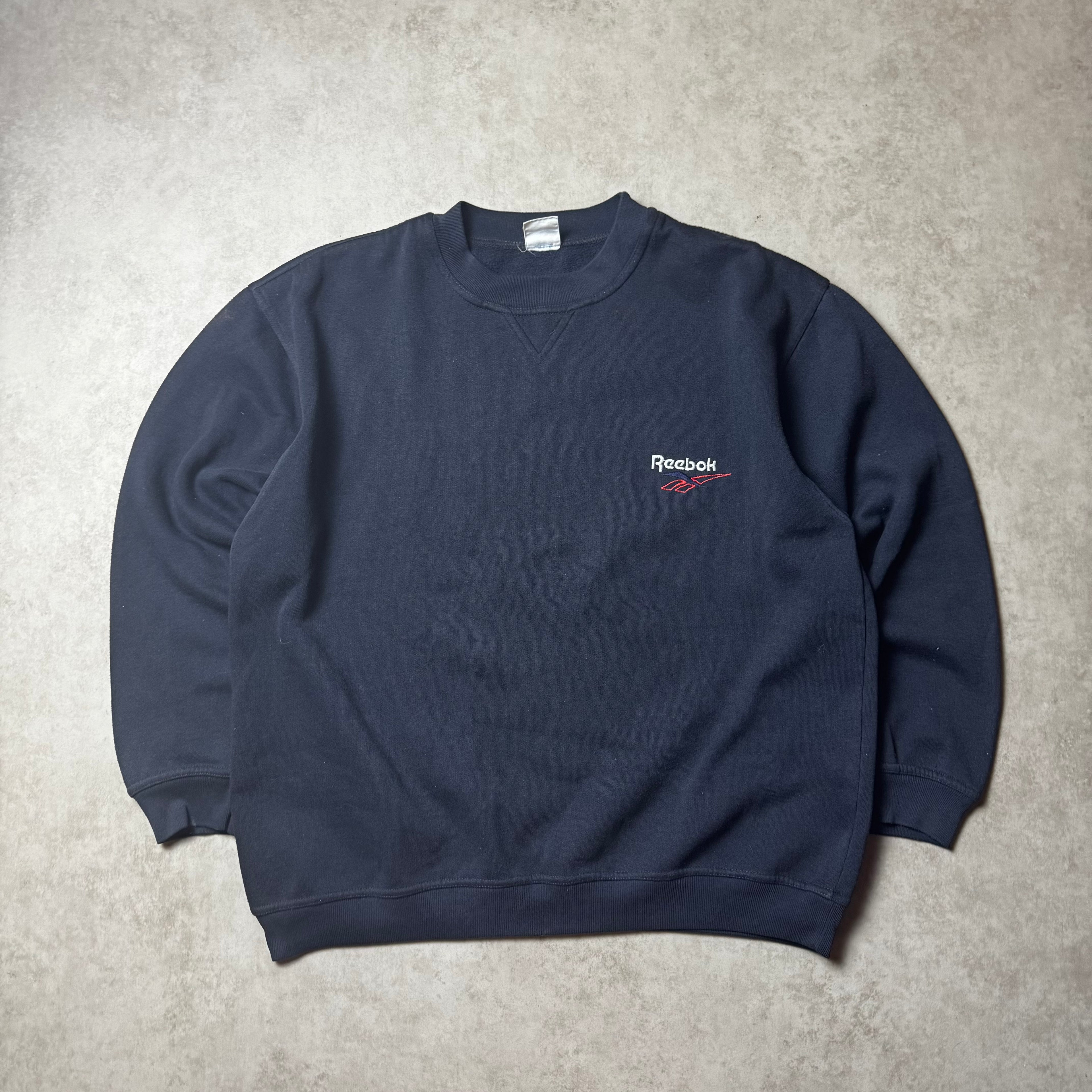 Black Vintage Reebok Sweatshirt - M