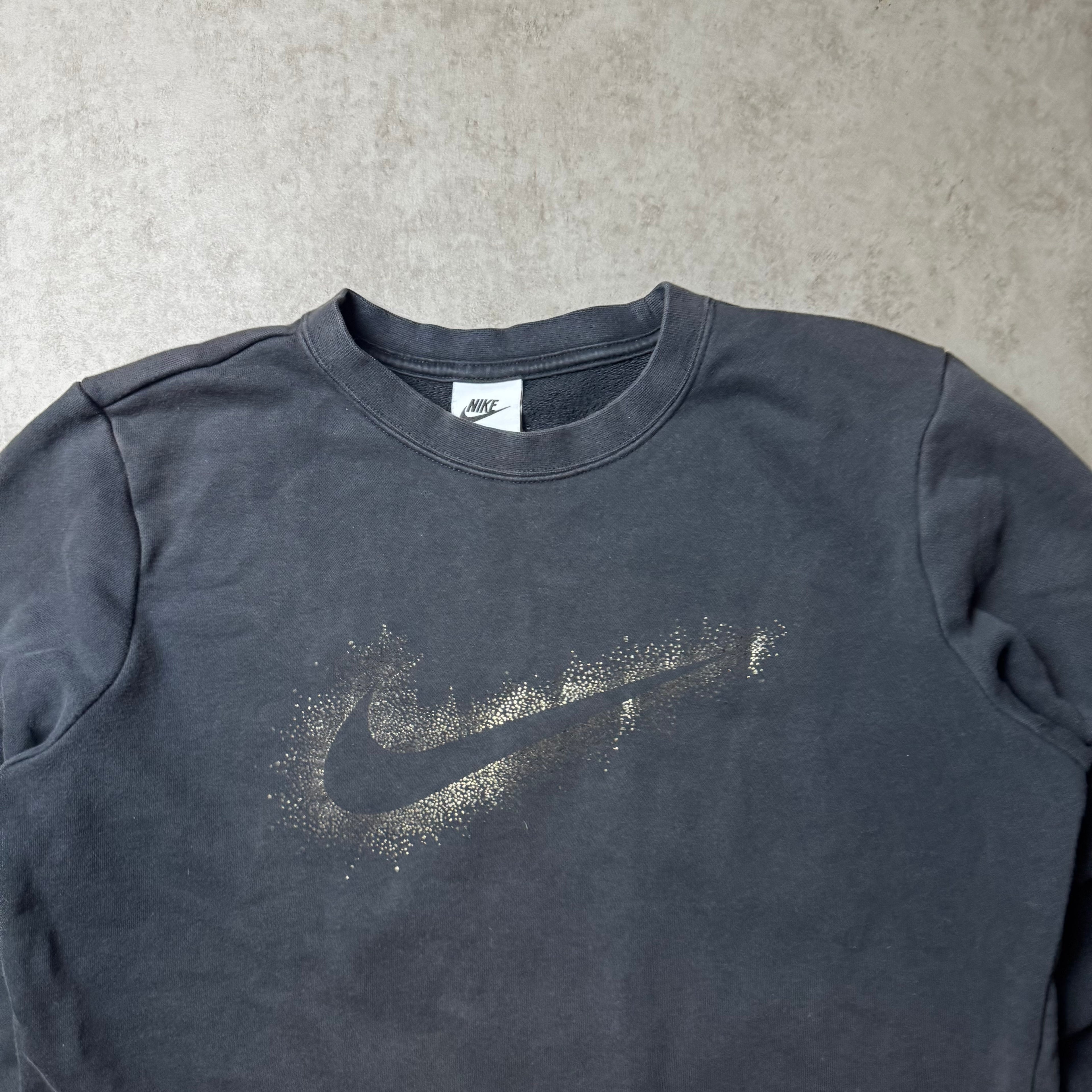 Black Nike Swoosh Sweatshirt - XS