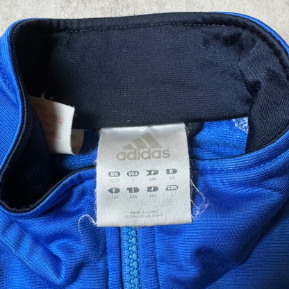 Blue Adidas Vintage Zip Up Hoodie - L