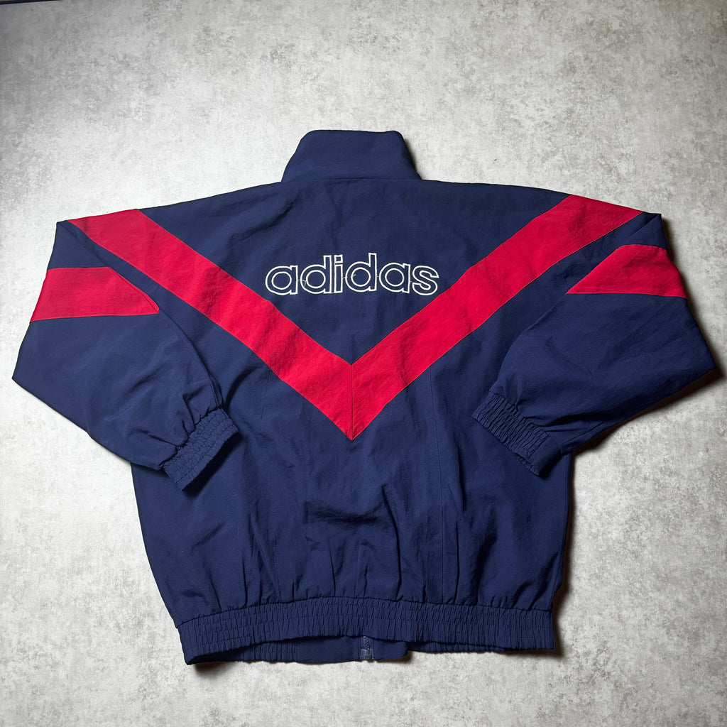 Navy Adidas Vintage Windbreaker - M