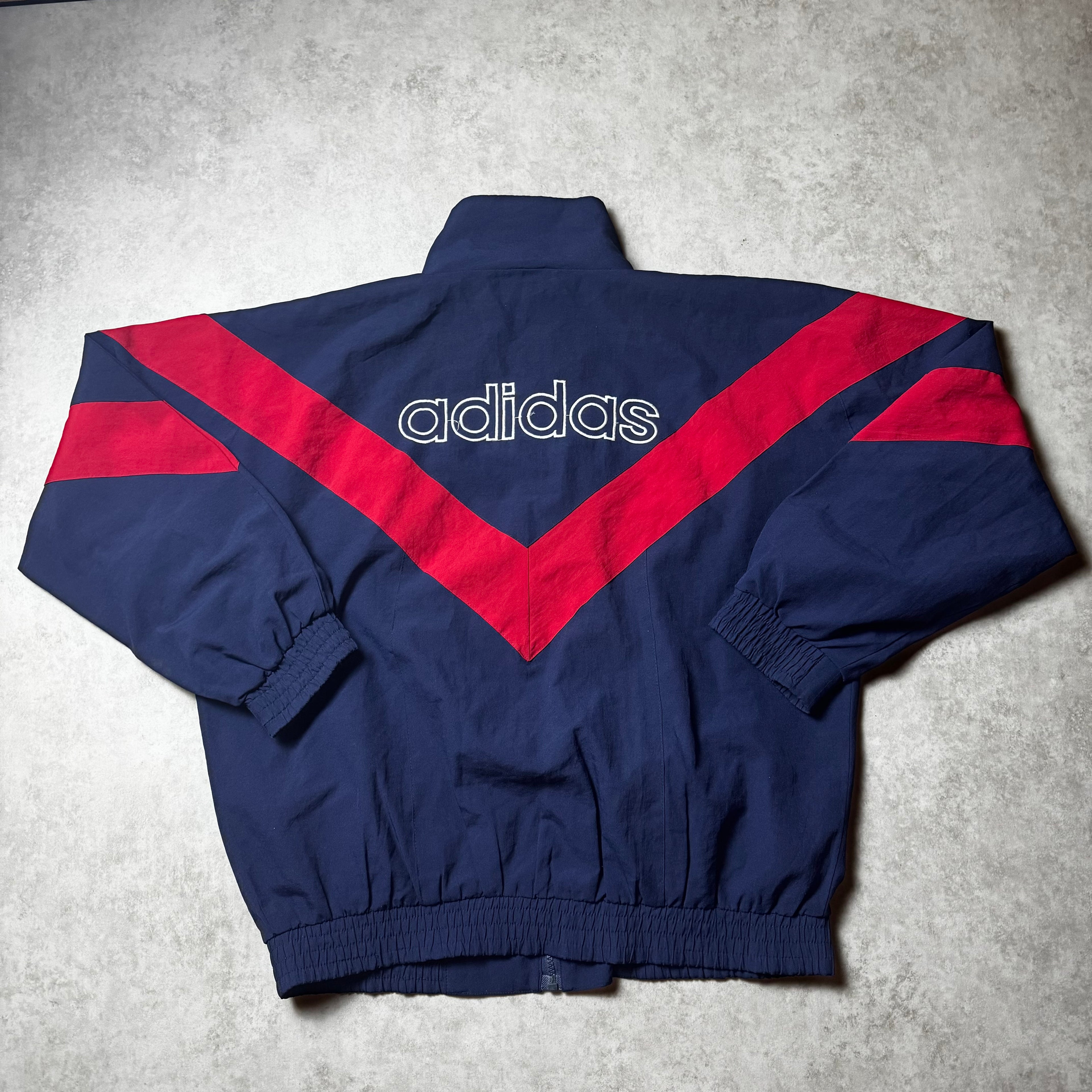 Navy Adidas Vintage Windbreaker - M