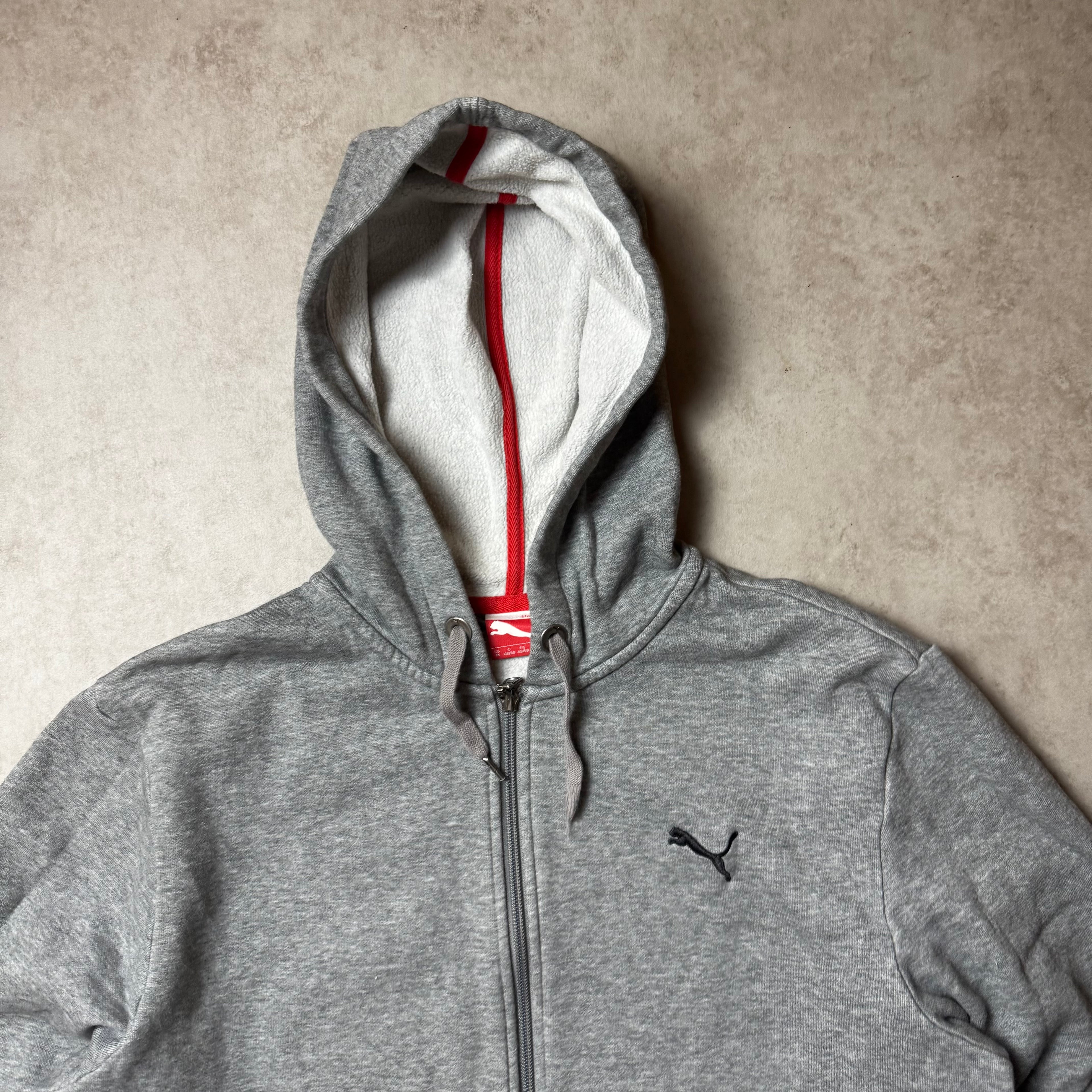 Gray Puma Zip Up Hoodie - M