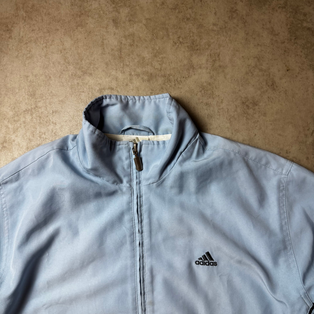 Light Blue Adidas Vintage Windbreaker - M