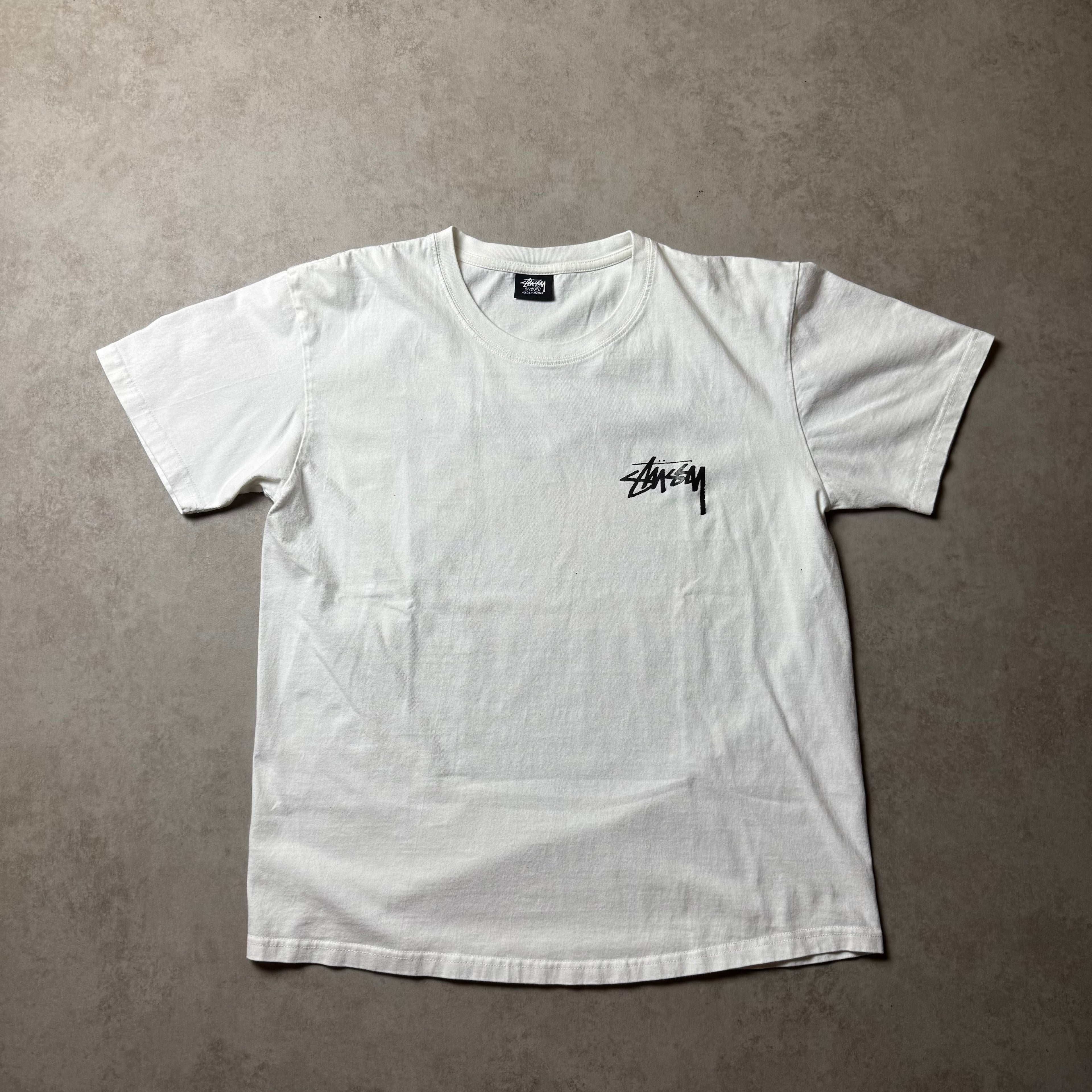 White Stüssy Graphic Tee - M