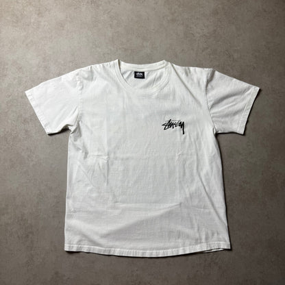 White Stüssy Graphic Tee - M