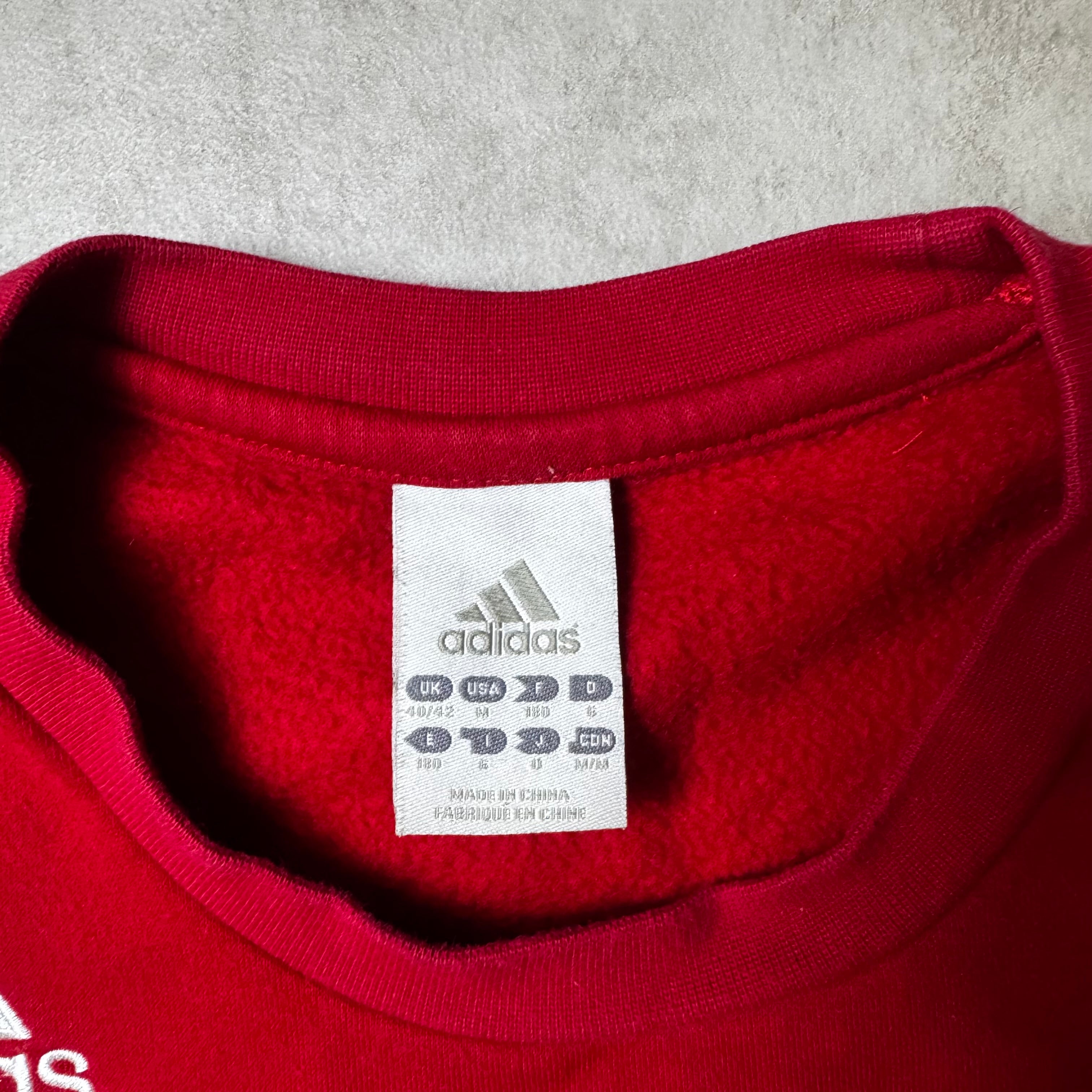Red Adidas Sweatshirt - M