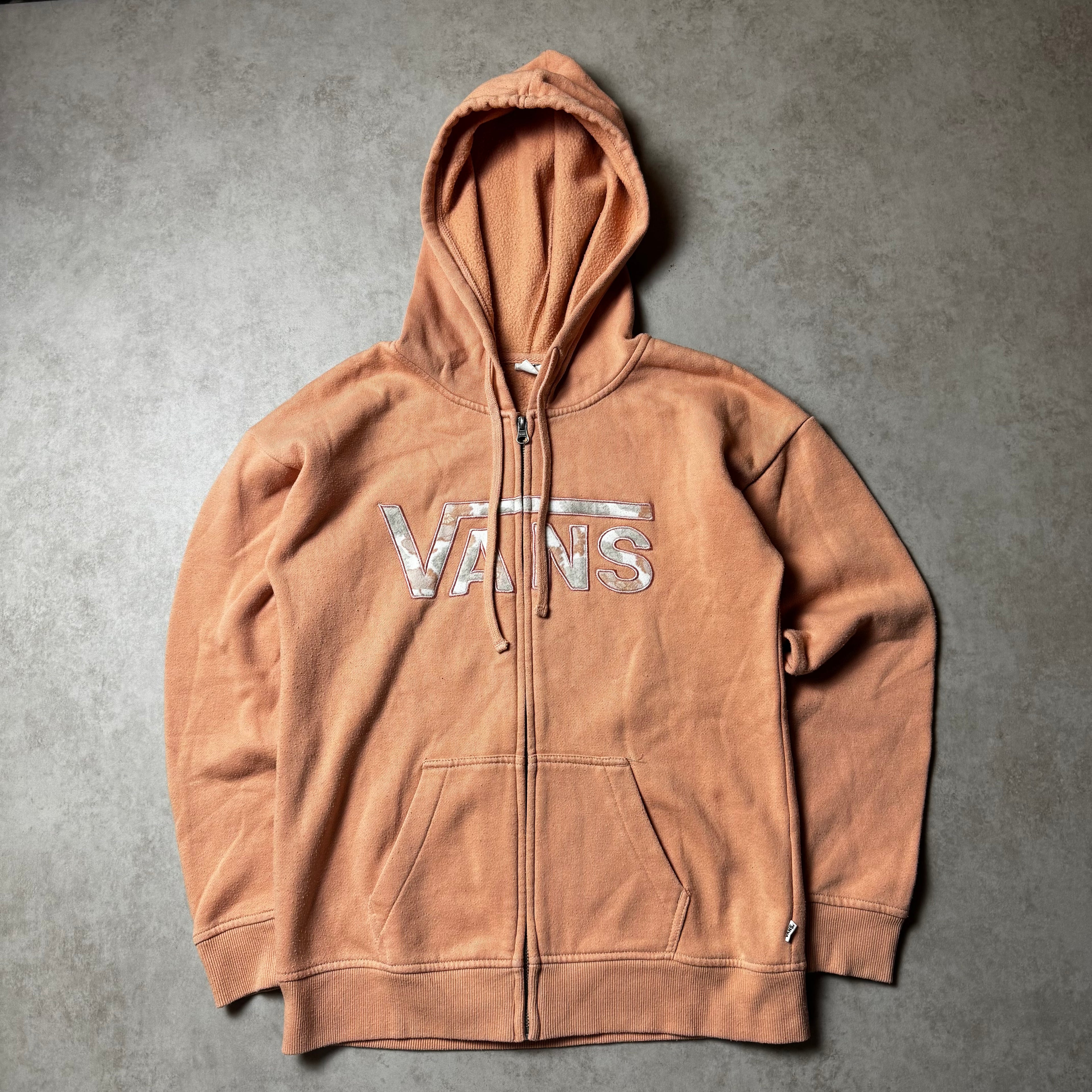 Orange Vans Zip Up Hoodie - XS