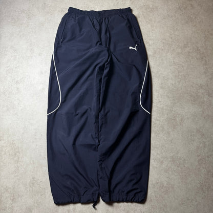 Navy Baggy Puma Trackpants - M