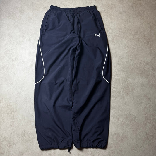 Navy Baggy Puma Trackpants - M