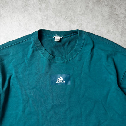 Dark Green Adidas Sweatshirt - L