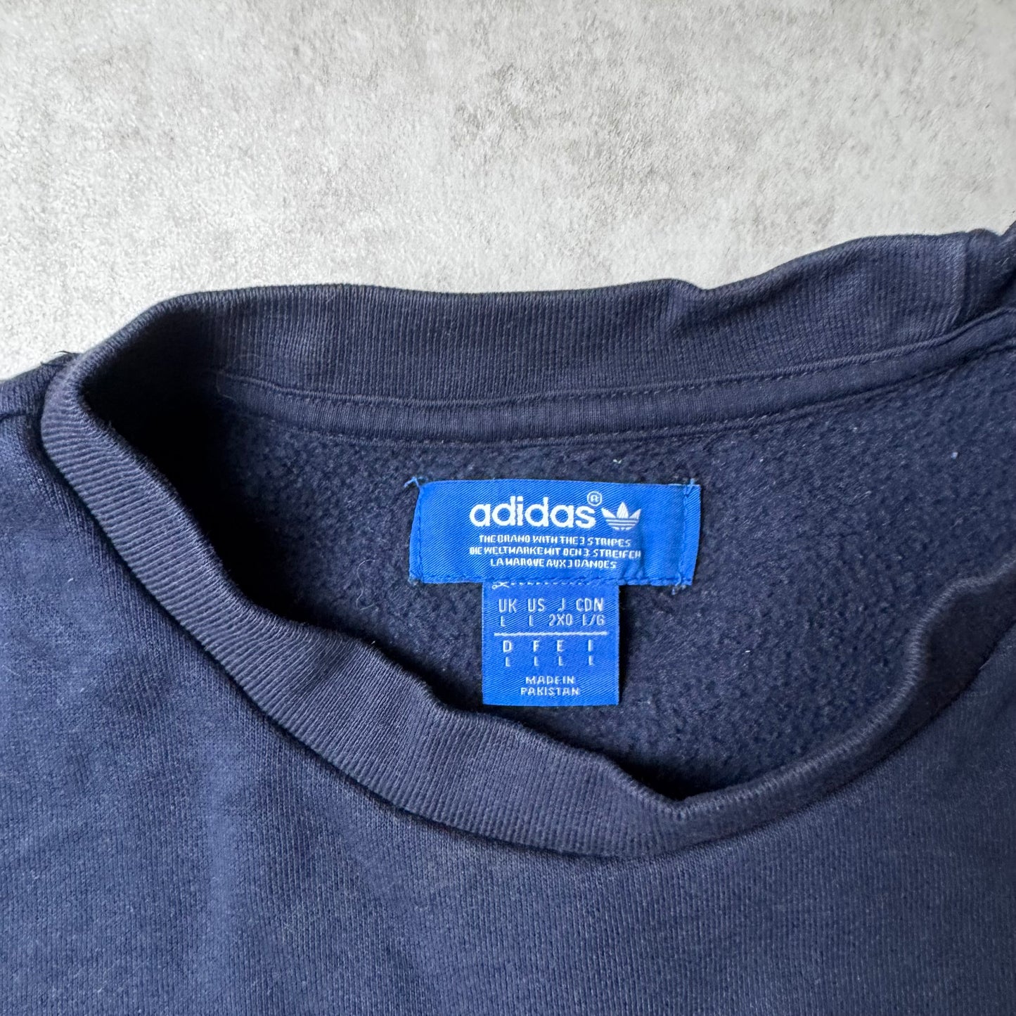 Navy Adidas Sweatshirt - L