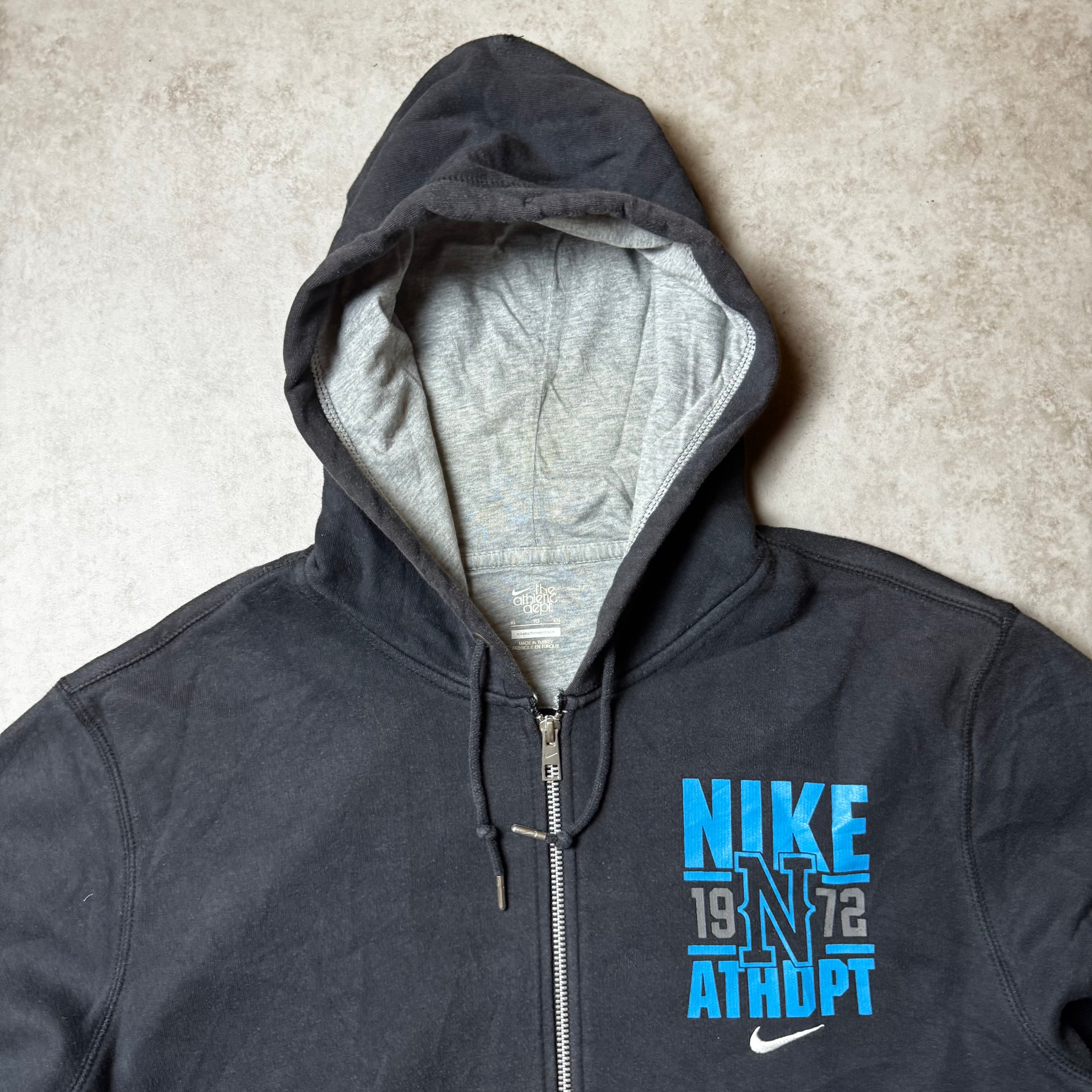 Black Nike Zip Up Hoodie - XL