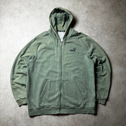 Green Puma Zip Up Hoodie - L