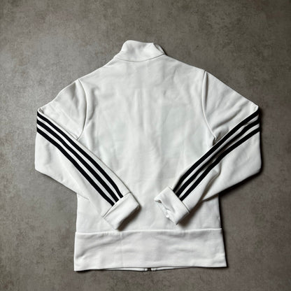 White Adidas Zip Up Hoodie - XXS