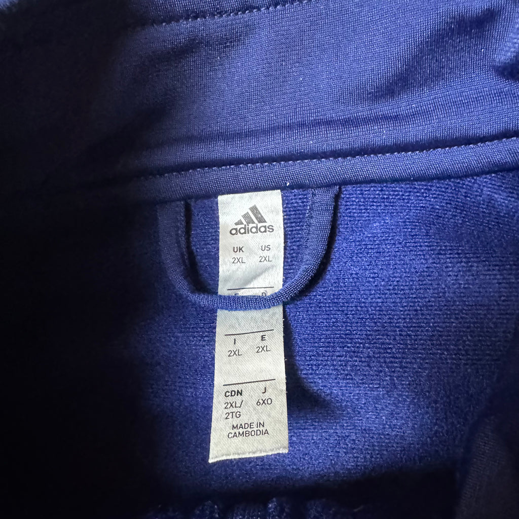 Navy Adidas Zip Up Hoodie - XXL