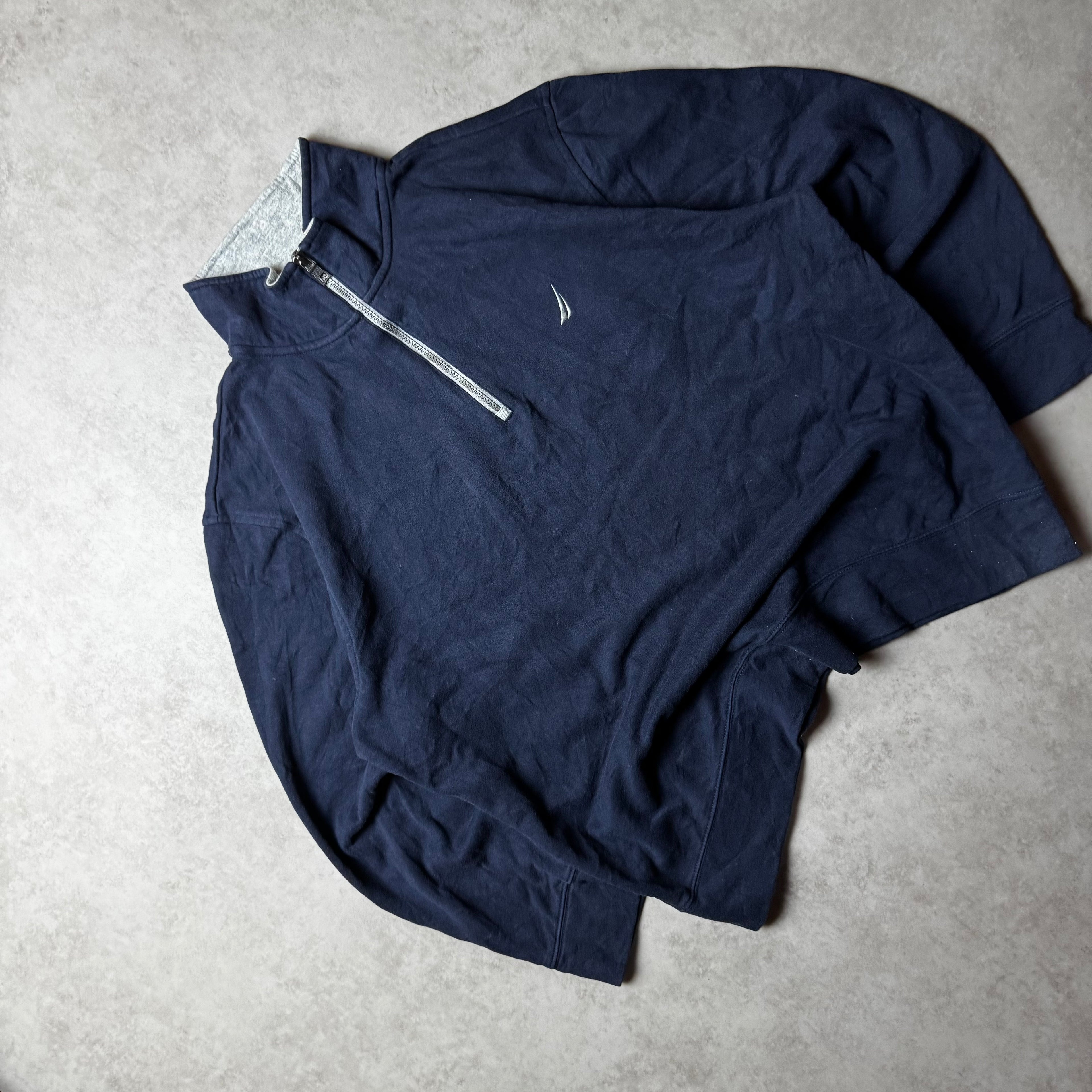 Dark Blue Nautica Quarter Zip - Size L