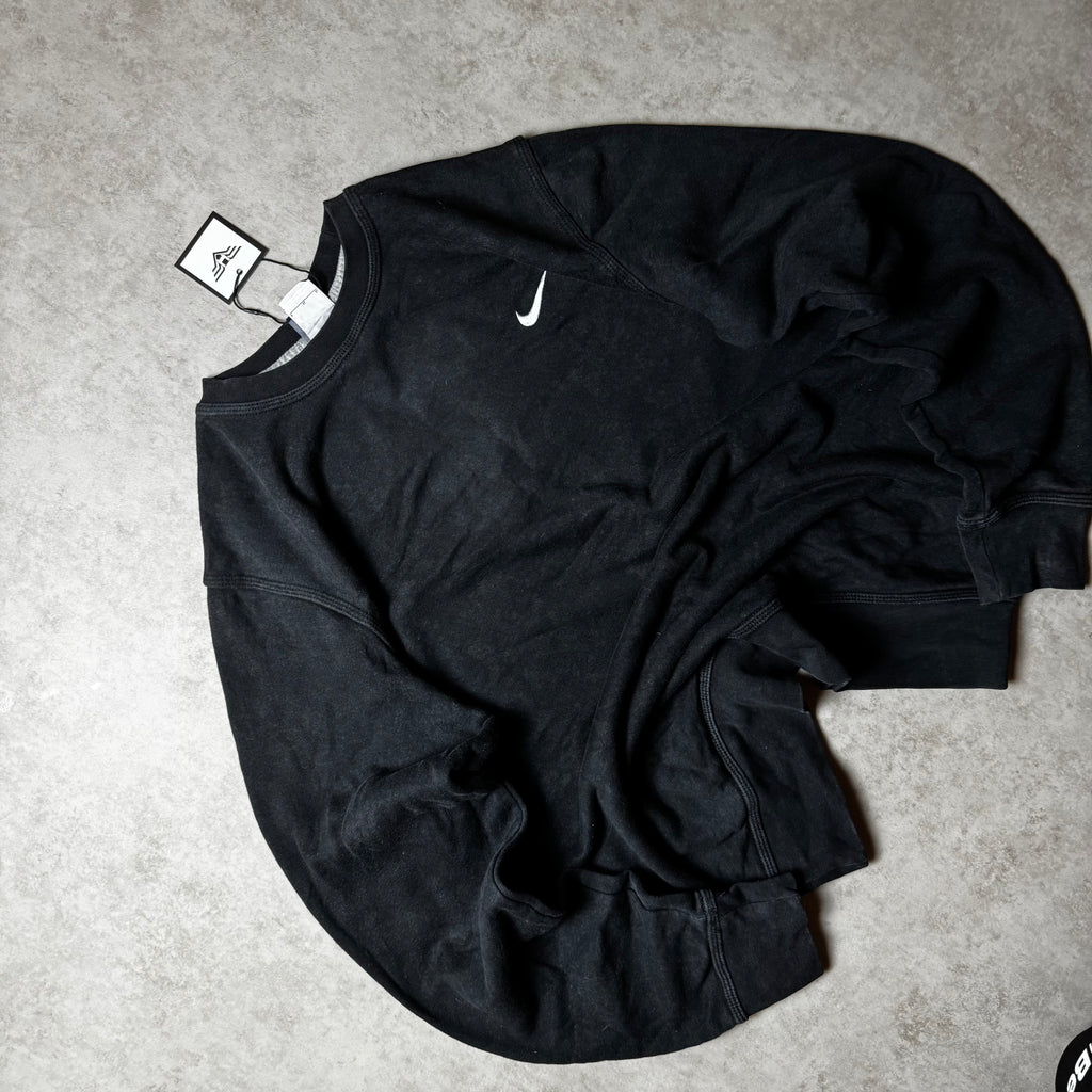 Black Nike Small Swoosh Sweatshirt - Size L