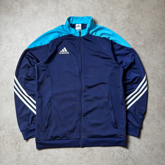 Dark Blue Adidas Zip Up Hoodie - M
